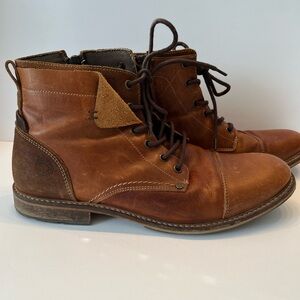 BULL BOXER Men's Brown Leather Boots size 12 Artisan Kelden hand crafted